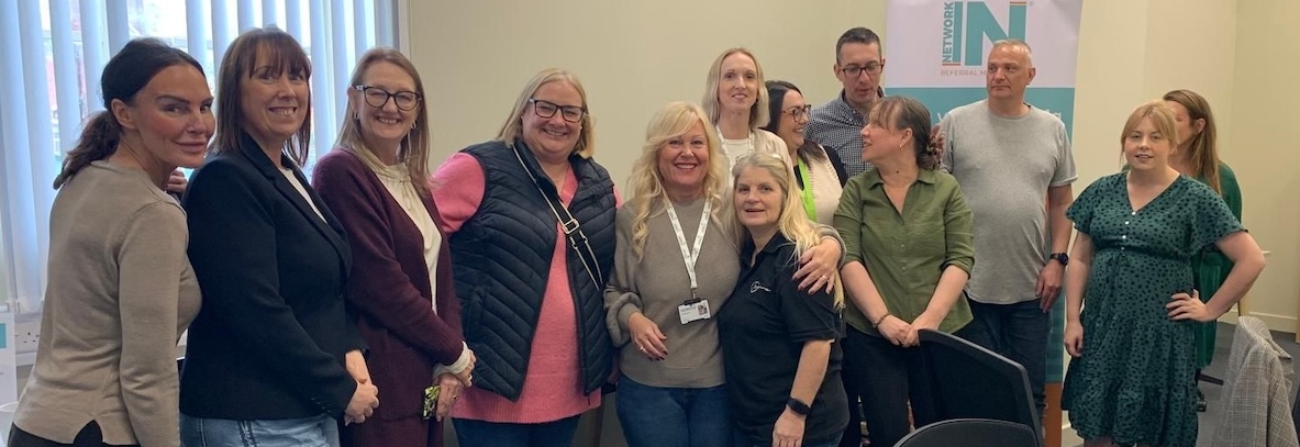 Clare Harford working with business owners